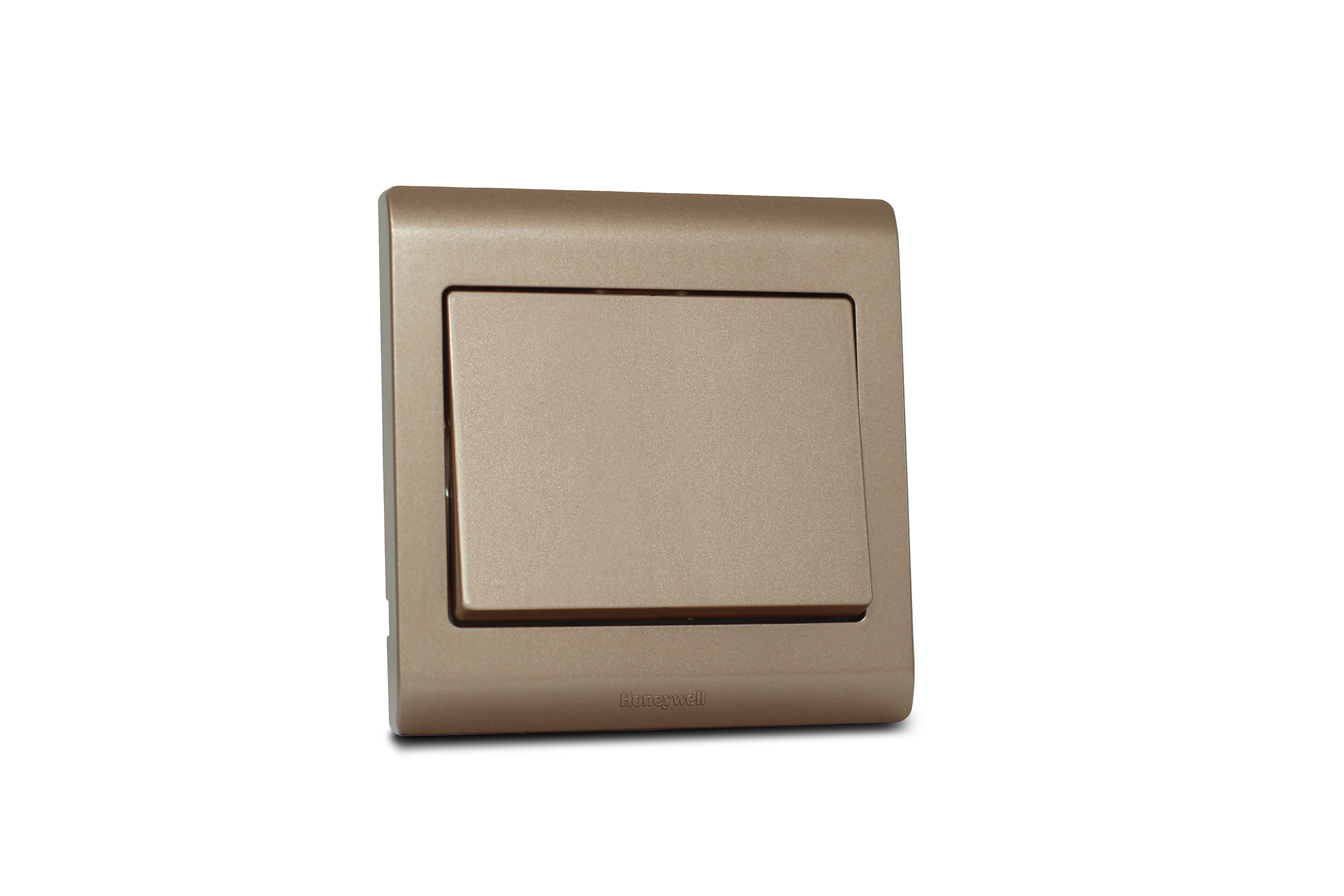 Switch 1 Gang 1 Way R Series Champagne Gold 16A MK Honeywell R4781W1CGL