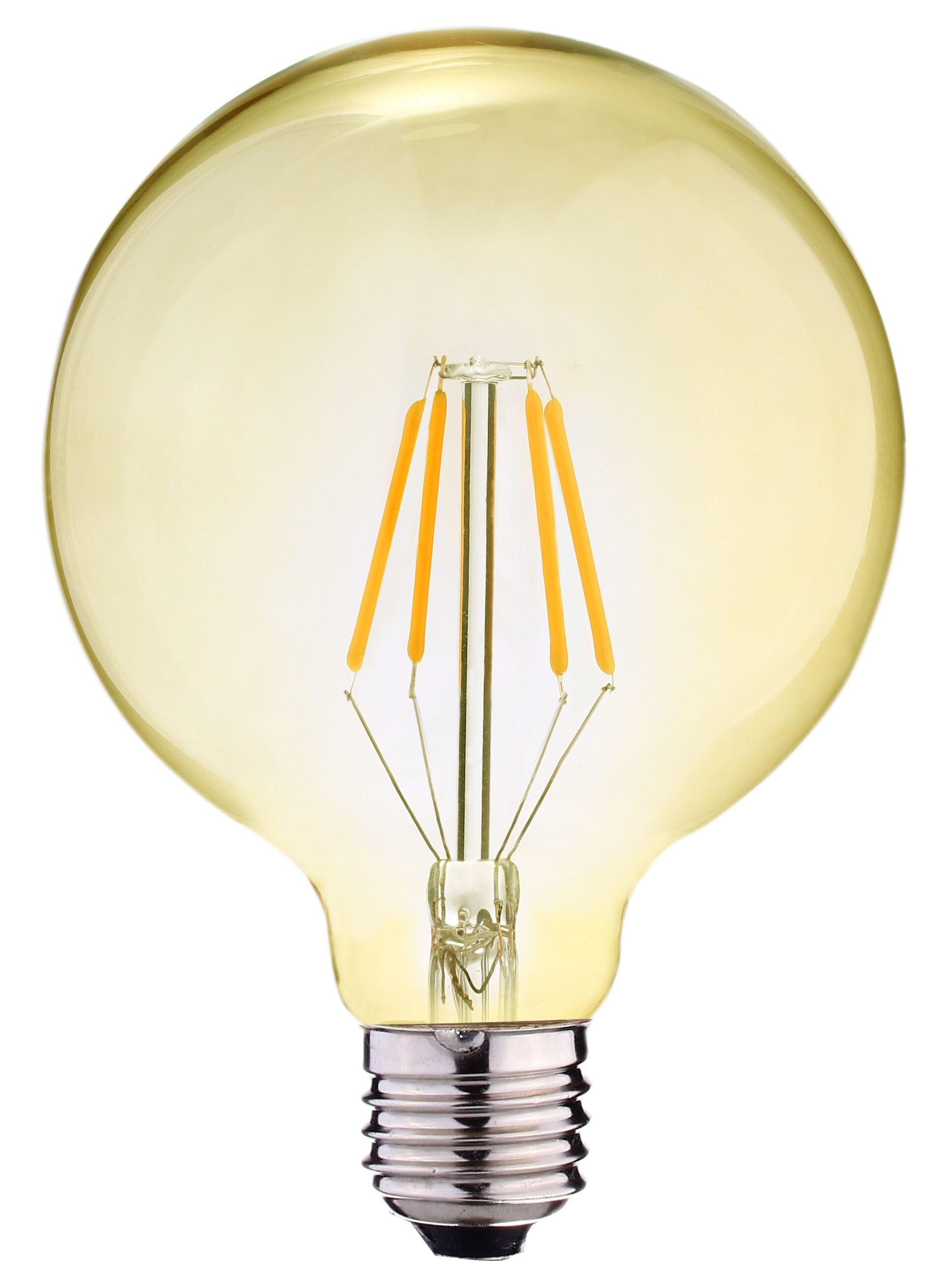 8W Round Filament Bulb G125 E27 Warmwhite/Amber Greengo - GO-4422W