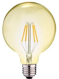 6W Round Filament Bulb G95 E27 Warmwhite/Amber Greengo – GO-4421W