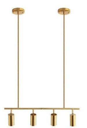 Hanging 4 Spots Gold with Extendable Gold Rods (Up to 2mts length) Complete Without Bulbs Coolwhite 7WGU10 Ref: TL4-GD/GD