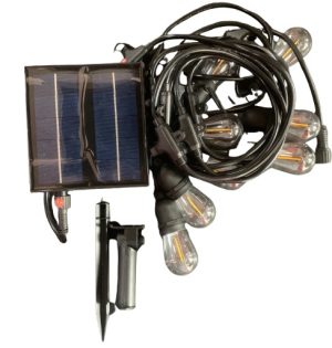 Led String Light Solar 5 Mts 10 Bulbs Changeable  Ref : HC-DS-S14-S