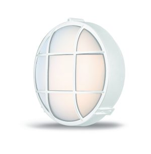 Round Wall & Ceiling Plastic Bulkhead White IP44 Ref: UH3041-0107-W