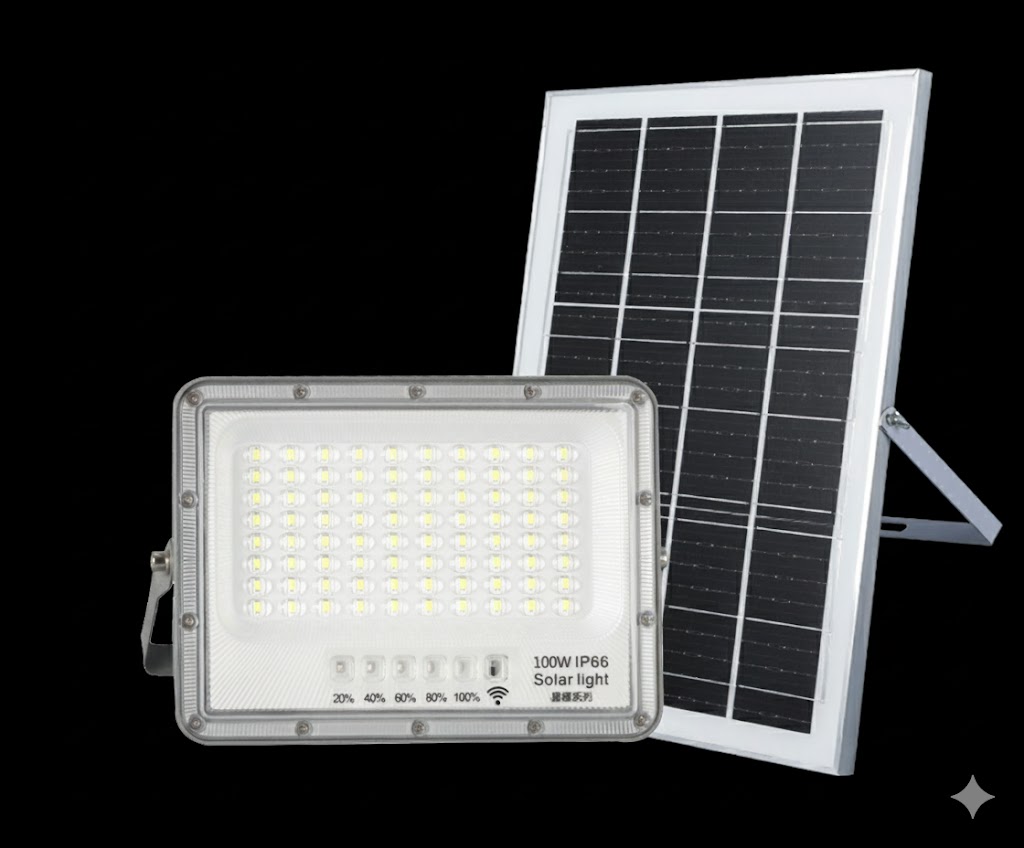Solar Flood Light 100W with remote IP67 - SFLXY100W