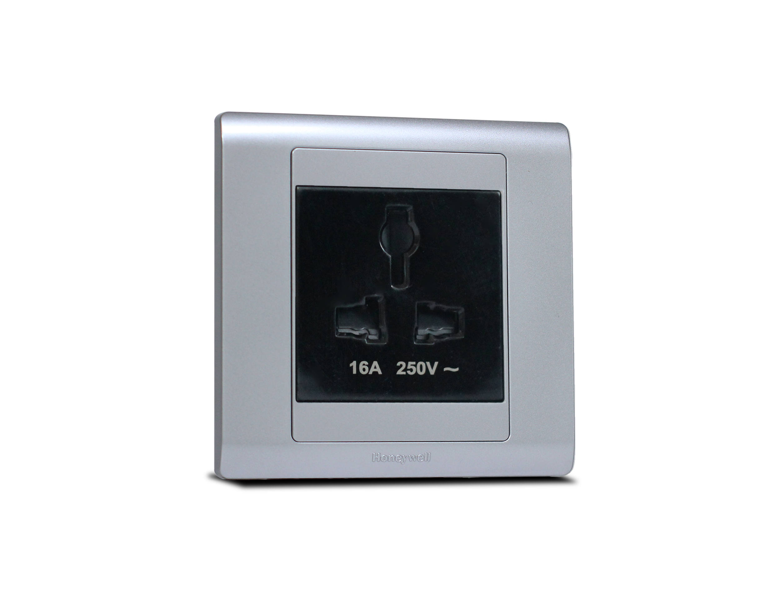 Single Universal Socket Black with Frame Satin Titanium SX2837BLK+R5451STT