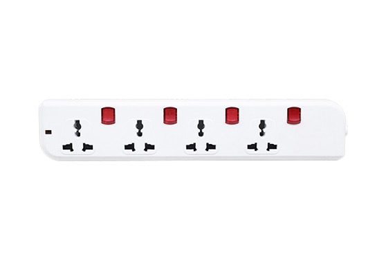 Extension Universal 4 Ways 13A 250V Neon - 2140N