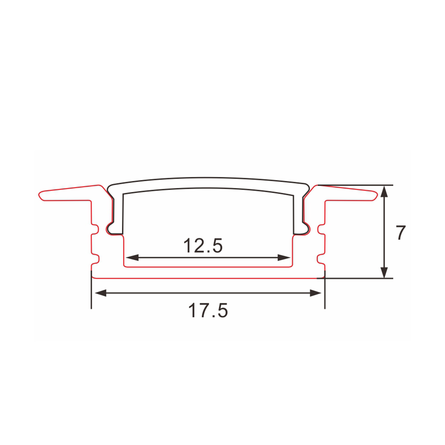 Aluminium Led Profile Recessed - C021 - Image 2