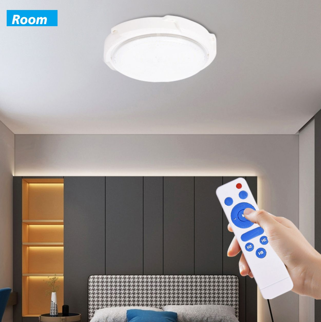 CEILING LIGHT SOLAR 300W THREE COLOR 3300LM IP54 WITH REMOTE - SCLFHL300W - Image 2