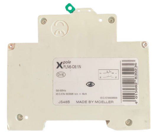 MCCB 6Amp 6kA Type C 1 P+N MOELLER- 282856 - Image 2