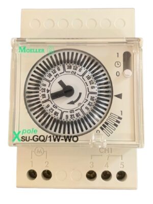 TIMER ANALOGUE MOELLER WITH RESERVE 150Hrs 2 MODULE – 268630