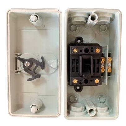 Enclosed Isolator Switch Waterproof 63A 2 Poles XYvolt - UKF-263 - Image 2